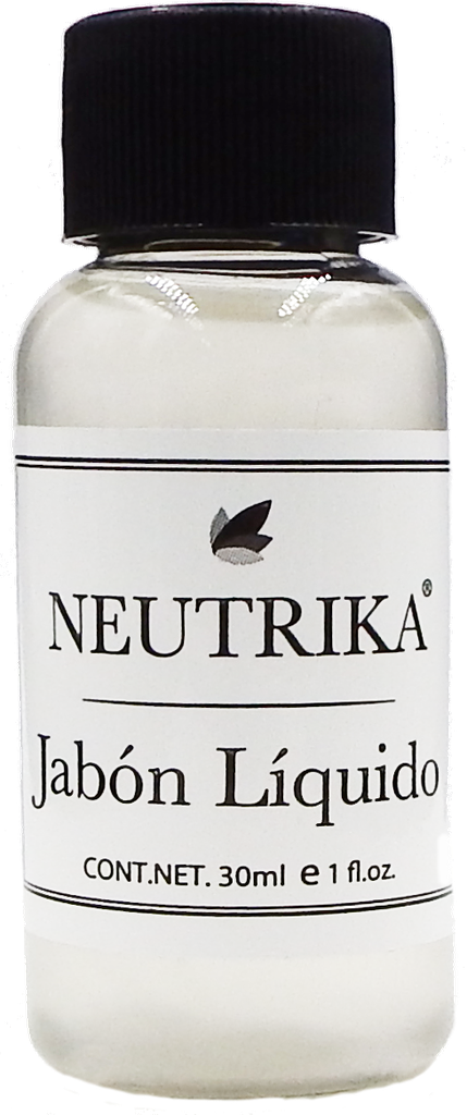 2.2 JABÓN LIQUIDO CORPORAL 30ml BLACK - BOTELLA (Inlcuye etiqueta con logo)