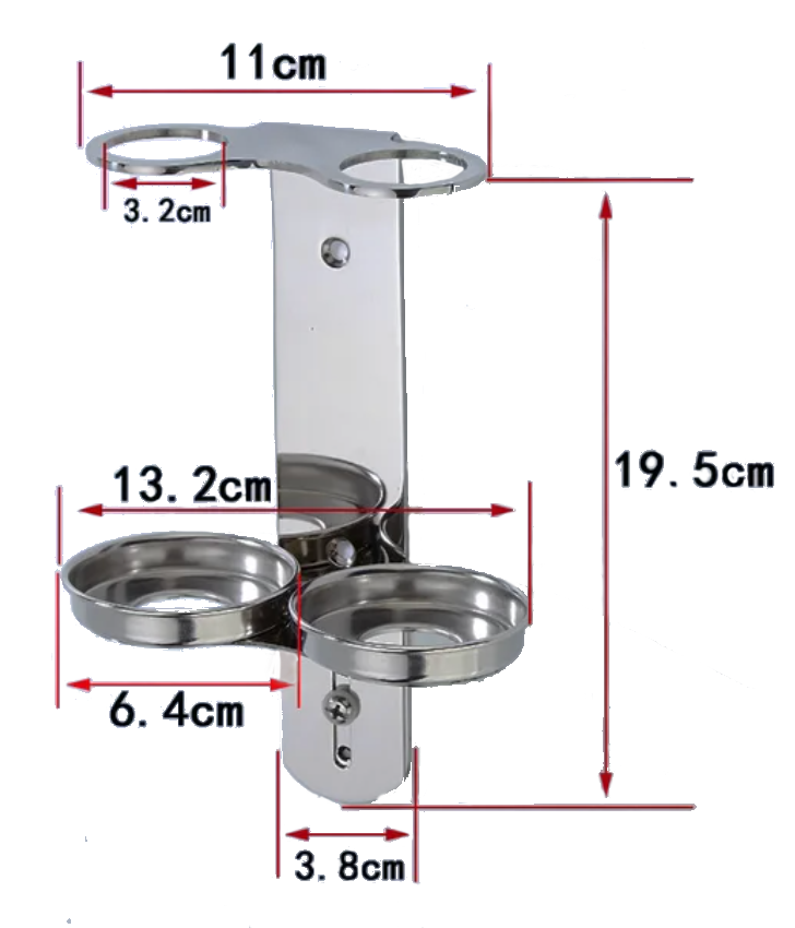 3.1 Soporte doble plateado para botellas de ducha y lavabo