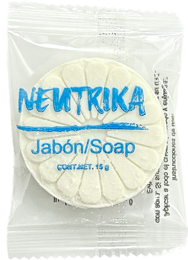 [N-JSI15] 1.1 JABÓN NEUTRO DE 15g ECO (Jabón con sobre impreso)