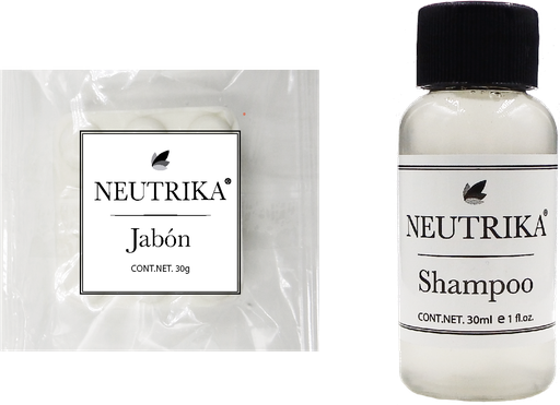 [KITB-J30S] 6Amenidades Hoteleras Jabón 30g Y Shampoo Hotelero 30ml - 100 Pzas. MLfull-Black