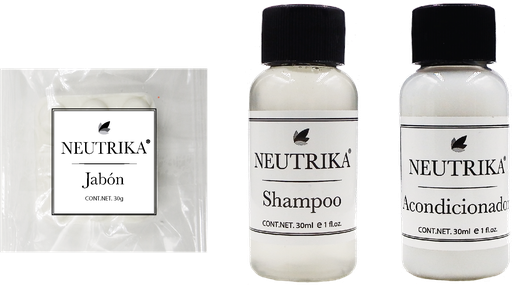 [KITB-J30SA] 7Amenidades Hoteleras Jabón, Shampoo Y Acondicionador -  150pz. MLfull-Black