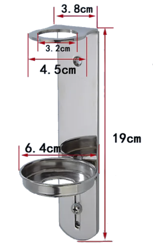 [SP-AIn1] 3 Soporte sencillo plateado para botellas de ducha y lavabo